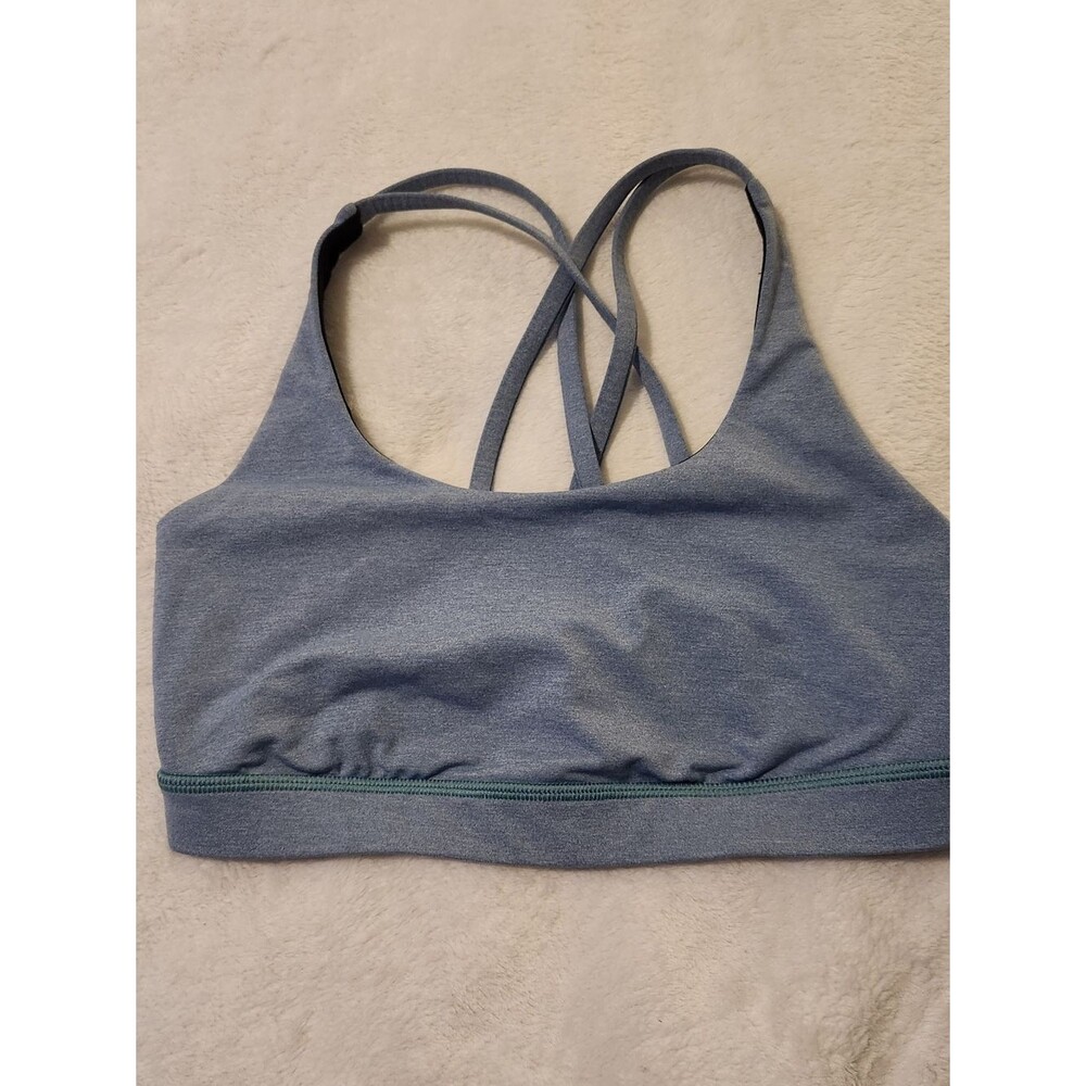 Lululemon Energy Bra featuring a heathered blue fabric Size 8